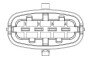 Витратомір повітря (4 pin, модуль) VOLVO S80 I, ALFA ROMEO 156, 159, CADILLAC BLS, CHEVROLET CAPTIVA, NUBIRA, FIAT CROMA, DOBLO, DOBLO/MINIVAN, IDEA, LANCIA MUSA, OPEL ANTARA A 1.3D-2.5D 01.99- NGK 97588 (фото 2)