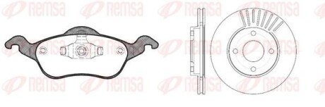 Комплект тормозов, дисковый тормозной механизм REMSA 869100 (фото 1)