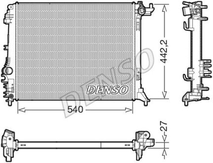 Радіатор двигуна RENAULT GRAND SCENIC IV, MEGANE IV, SCENIC IV, TALISMAN 1.2-1.5DH 11.15- DENSO DRM23114