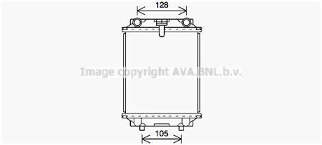 Радіатор двигуна (товщина: 26мм) AUDI A1, A3, TT, SEAT LEON, LEON SC, LEON ST, SKODA SUPERB III, VW BEETLE, GOLF VII, JETTA IV, PASSAT B8 CHHC-DNUE 11.12- AVA COOLING AI2415