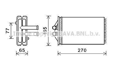 Радіатор пічки PORSCHE 911, 911 TARGA, BOXSTER, BOXSTER SPYDER, CAYMAN M96.05-MA1.70 07.04-06.13 AVA COOLING PRA6082
