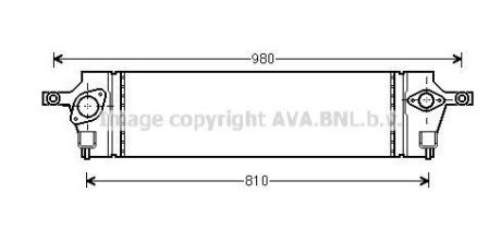 Інтеркулер NISSAN X-TRAIL, X-TRAIL II, RENAULT KOLEOS I M9R-M9R866 06.07- AVA COOLING DNA4350