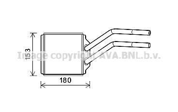 Радіатор пічки FORD TRANSIT, TRANSIT TOURNEO ABFA-USRB 01.00-12.14 AVA COOLING FD6614
