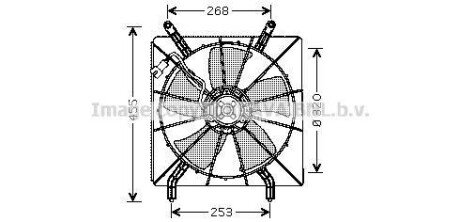 Вентилятор, охлаждение двигателя AVA COOLING HD7519