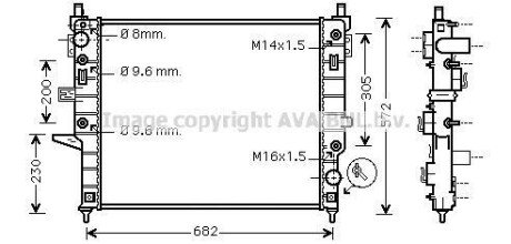 Радіатор, охолодження двигуна AVA COOLING MSA2332