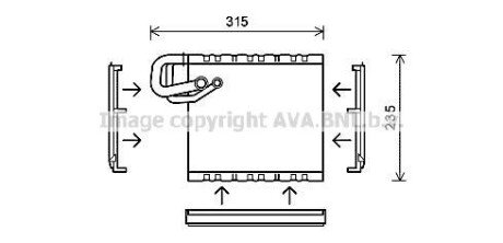 Випаровувач кондиціонера AVA COOLING MSV550
