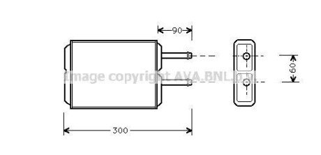 Радіатор пічки AVA COOLING MZ6124