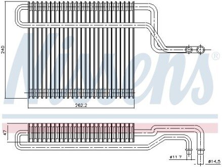 Випаровувач кондиціонера NISSENS 92347