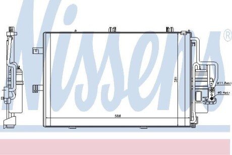 Радіатор кондиціонера NISSENS 94721