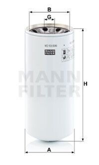 Фільтр гідравлічний MANN-FILTER WD13006X