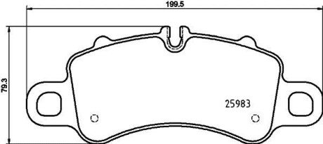 Комплект гальмівних колодок BREMBO P65041