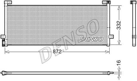 Радіатор кондиціонера DENSO DCN99072