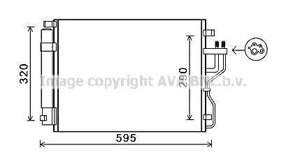 Радіатор кондиціонера AVA COOLING KAA5151D