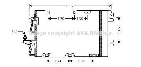 Радіатор кондиціонера AVA COOLING OL5384D