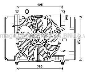 Вентилятор радіатора AVA COOLING DN7532