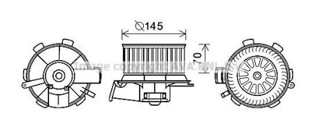Вентилятор салону AVA COOLING PE8388