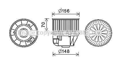 Вентилятор салону AVA COOLING FD8613