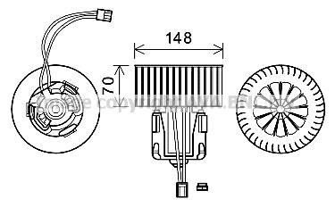 Вентилятор салону AVA COOLING BW8540