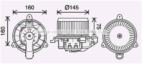 Вентилятор салону AVA COOLING FD8626