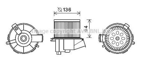 Вентилятор салону AVA COOLING PE8387