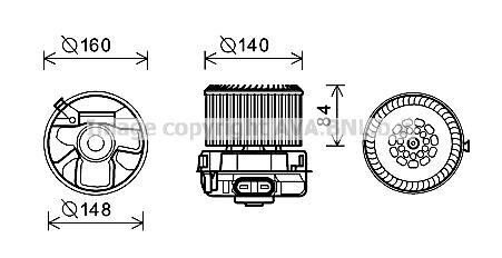 Вентилятор салону AVA COOLING PE8369