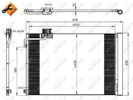 Радіатор кондиціонера NRF 350214