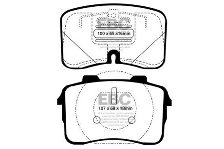 Гальмівні колодки тюнінгові EBC DP3883C