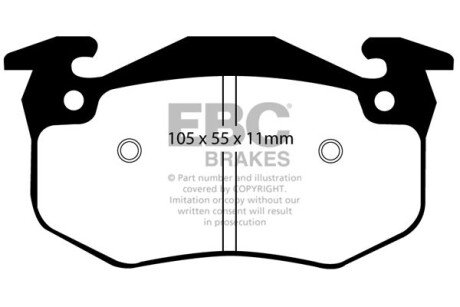 Гальмівні колодки тюнінгові EBC DP2983