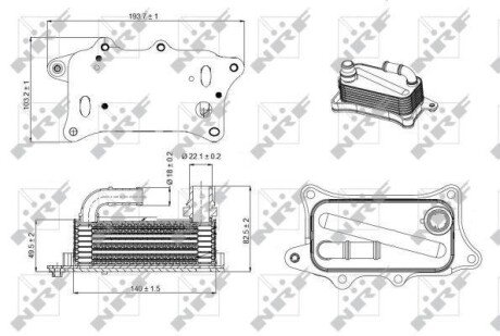 Корпус фільтра оливи NRF 31270