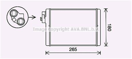 Теплообмінник, система опалення салону AVA COOLING AI6408