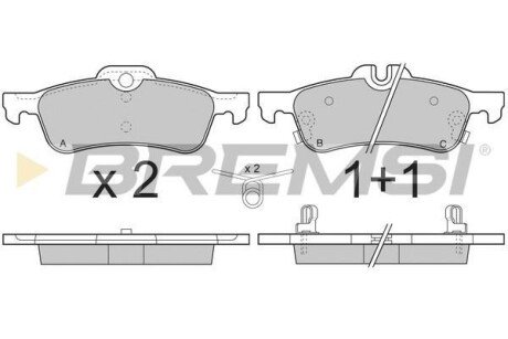 Гальмівні колодки зад. Toyota Yaris 05- (TEVES) BREMSI BP3320 (фото 1)