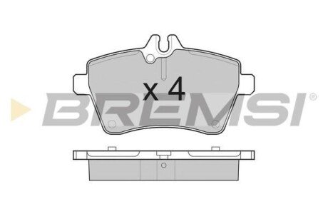 Гальмівні колодки пер. MB W169/W245 04-12 BREMSI BP3189