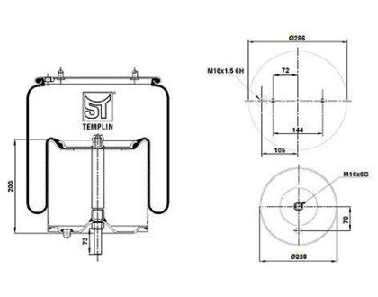 Подушка амортизуюча 6700 N P01 (зі стаканом) ST-TEMPLIN 04.060.6006.056