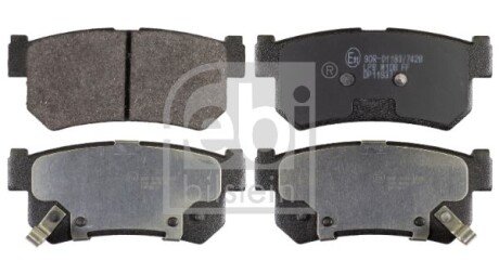 Комплект гальмівних колодок задн, DAEWOO KORANDO, MUSSO, SSANGYONG ACTYON I, ACTYON SPORTS I, KORANDO, KYRON, MUSSO, MUSSO SPORTS, REXTON / REXTON II, REXTON W / REXTON 2.0D-3.2 10.95- FEBI BILSTEIN 170638