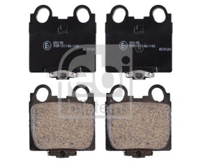 Комплект гальмівних колодок задн, LEXUS GS, IS I, IS SPORTCROSS, SC, TOYOTA ALTEZZA, ARISTO, BREVIS, MARK II IX, PROGRES, VEROSSA 2.0-4.3 08.97-07.10 FEBI BILSTEIN 170265