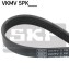 Поліклиновий ремінь (5PK897) MITSUBISHI ASX, LANCER VIII, NISSAN PIXO, OPEL AGILA, SUZUKI ALTO VII, SPLASH, SWIFT III, SWIFT IV 1.0-1.6LPG 01.08- SKF VKMV5PK897 (фото 1)