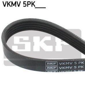 Поліклиновий ремінь (5PK897) MITSUBISHI ASX, LANCER VIII, NISSAN PIXO, OPEL AGILA, SUZUKI ALTO VII, SPLASH, SWIFT III, SWIFT IV 1.0-1.6LPG 01.08- SKF VKMV5PK897