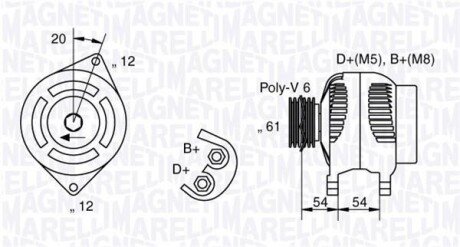 Генератор MAGNETI MARELLI 063321826010