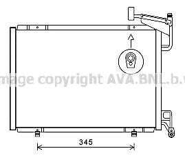 Конденсатор кондиціонера FORD B-MAX, FIESTA VI, TOURNEO COURIER B460, TRANSIT COURIER B460, TRANSIT COURIER B460/MINIVAN 1.0 08.12- AVA COOLING FD5592