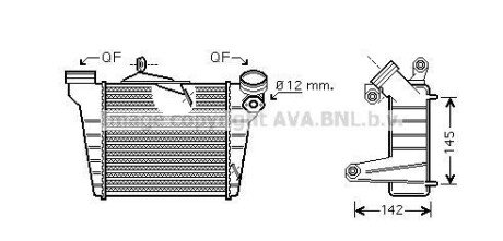 Інтеркулер SEAT CORDOBA, IBIZA III, SKODA FABIA I, FABIA I PRAKTIK, VW POLO ASZ-BLT 01.00-11.09 AVA COOLING STA4036