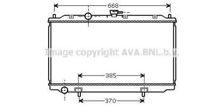 Радіатор двигуна (товщина: 23мм) NISSAN ALMERA II, PRIMERA QG15DE/QG16DE/QG18DE 01.00-10.08 AVA COOLING DNA2215