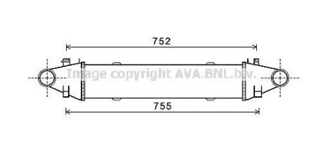Інтеркулер MERCEDES C T-MODEL (S204), C (W204), GLK (X204) M271.910-OM651.911 01.07-06.15 AVA COOLING MSA4525