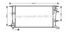 Радіатор двигуна (товщина: 32мм) RENAULT FLUENCE, MEGANE, MEGANE III F4R874-R9M414 11.08- AVA COOLING RTA2445 (фото 1)