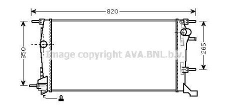 Радіатор двигуна (товщина: 32мм) RENAULT FLUENCE, MEGANE, MEGANE III F4R874-R9M414 11.08- AVA COOLING RTA2445