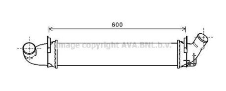 Інтеркулер DACIA LOGAN, LOGAN EXPRESS, LOGAN MCV, RENAULT LOGAN I K9K700-K9K796 09.05- AVA COOLING RTA4496