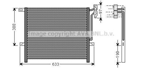 Конденсатор кондиціонера BMW X3 (E83), RENAULT TRAFIC II 1.9D-3.0 03.01-08.11 AVA COOLING BWA5369