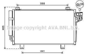 Конденсатор кондиціонера (з осушувачем) MAZDA 3, 6, 6/KOMBI 1.5D/2.2D 08.12- AVA COOLING MZ5261D