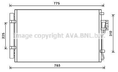 Конденсатор кондиціонера (з осушувачем) HYUNDAI SANTA FÉ II 2.4 07.10-12.12 AVA COOLING HY5311D
