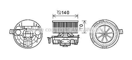 Вентилятор салону RENAULT MEGANE II, MEGANE II/KOMBI 1.4-2.0D 09.02- AVA COOLING RT8570