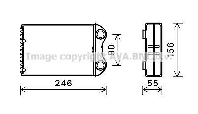 Радіатор пічки MINI (R50, R53), (R52) 1ND-W17D14(1ND) 06.01-07.08 AVA COOLING BW6426
